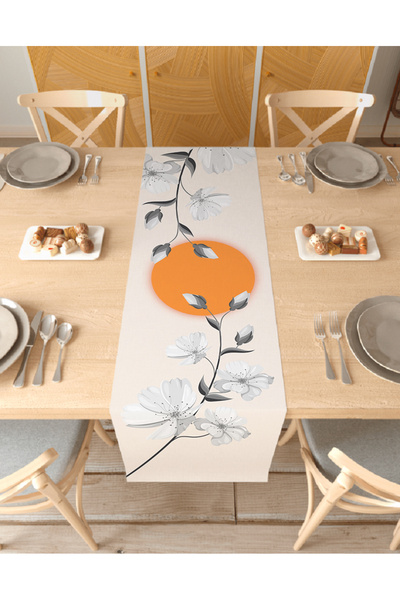 GREENDECOR Flower Butterfly Bohemian Patterned Special Design Runner Digital ...