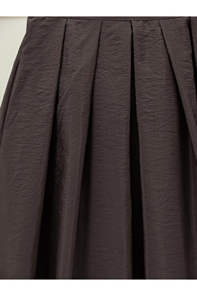 HİJABAYA Pleated Parachute Skirt with Elastic Waist