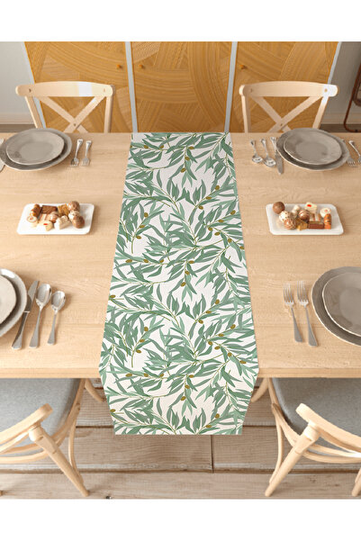 GREENDECOR Model floral boem Design special Runner cu imprimare digitală Față...