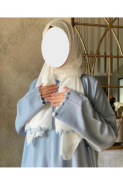 Nimet Abla Butik Hand Embroidered Prayer Robe Suit