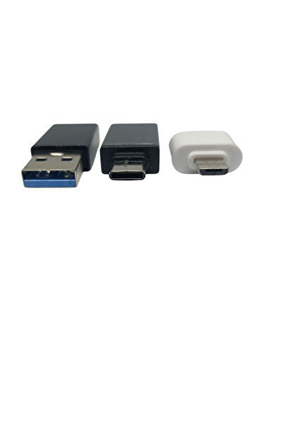 emrebilisim Type-Cto USB 3.0 Otg] USB to Type-C 3.0 Data Transfer Otg] Micro Otg Set of 3