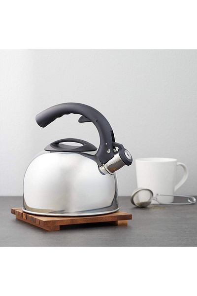 Amazon Whistling kettle, classic, capacity 1.9 L, Stainless Steel, ergonomic heat-resistant handle