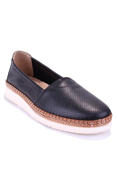Polaris 105446   Black 5 Point Orthopedic Daily Women's Leather Shoes
