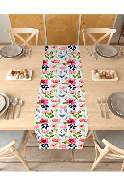 GREENDECOR Διακοσμητικό τραπεζομάντιλο με λουλουδάτο μποέμ μοτίβο, ειδικού σχ...