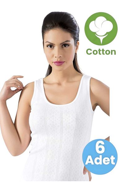 Tezzgelsin Women's 6-Piece Thick Strap Patterned Lilyum Tank Top