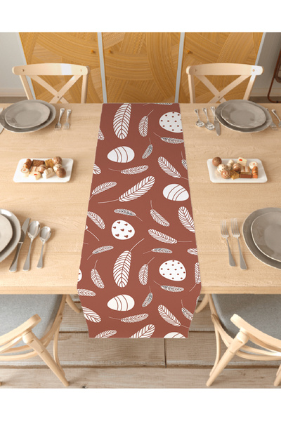 GREENDECOR Model floral boem Design special Runner cu imprimare digitală Față...