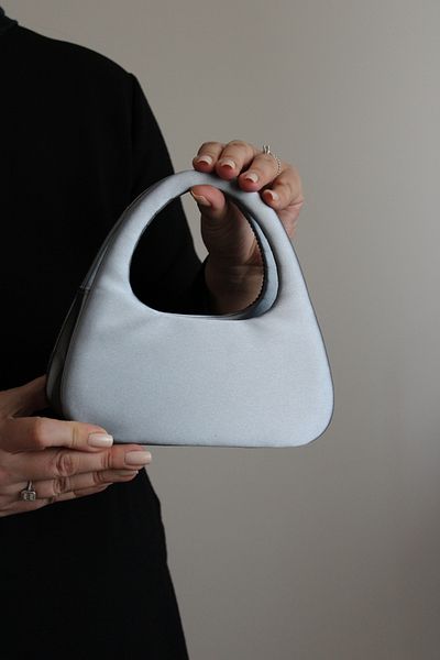 Mimoza Mini Evening Dress Bag with Platinum Stone Detail