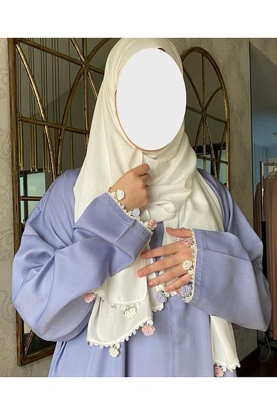Nimet Abla Butik Hand Embroidered Prayer Robe Suit