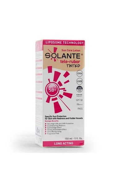 Solante Tele Rubor Tinted Spf 50 150 ml Colored Sunscreen - Teeth Whitening Foam Gift