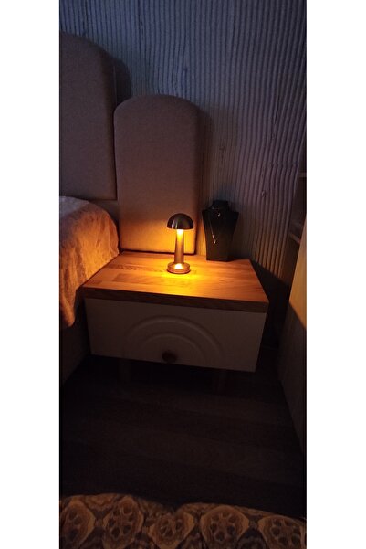 Genel Markalar CATA Lizbon 3 Renk Işık Modlu Şarjlı Dim Edilebilir Metal Dekoratif Masa Lambası Ct-8429 Gold