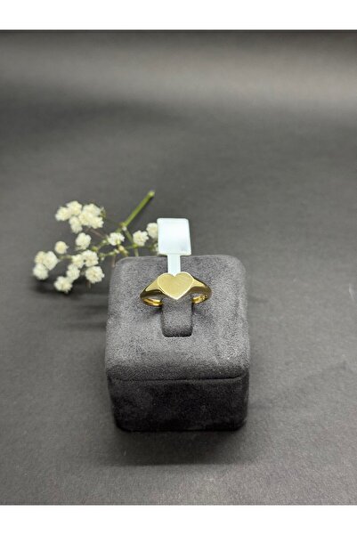 Özbağ altın kalpli yüzük