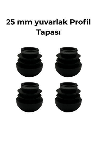 Hobbi 25 mm İç Yuvarlak Tapa Sehpa Sandalye Masa İçe Geçme Profil Boru Tapası...