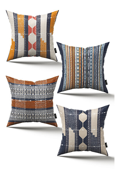 MUN HOME Imprimat digital, husă de pernă Babyface, fermoar ascuns pe două fețe. Set de 4