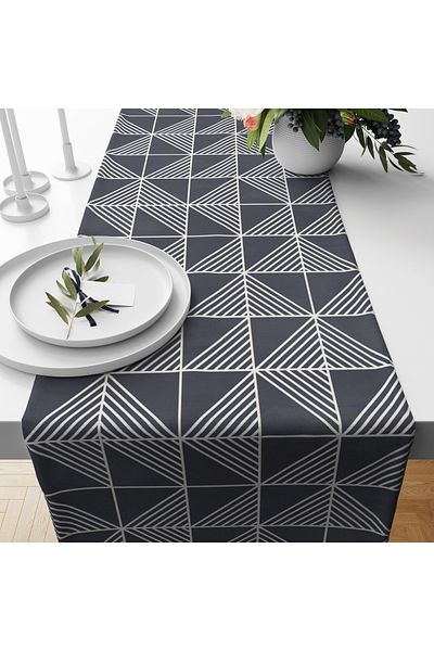 MUN HOME 40X140 cm Velvet Runner - Digital Printed, Fold Edge Stitched