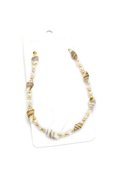 MENESSA White Seashell Anklet