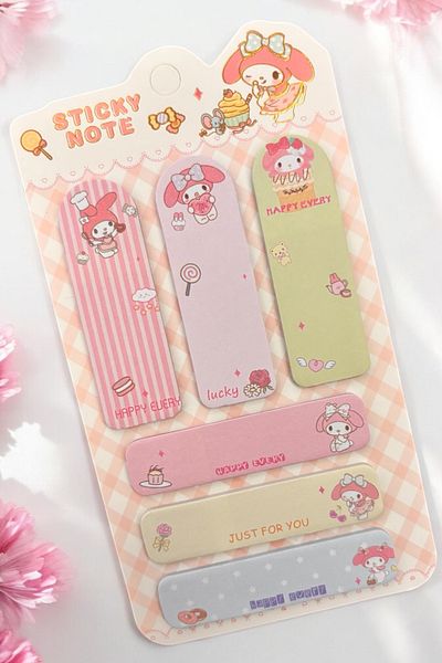 Piramit Kırtasiye My Melody Figured Cute Postit Adhesive Note Set Sanrio Postit