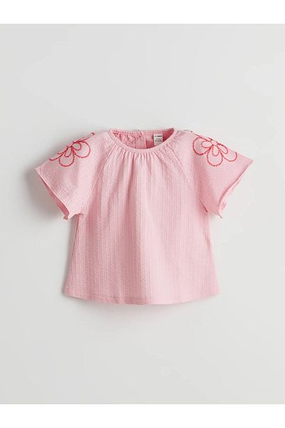 LC Waikiki Pink Floral Girl's Blouse and Shorts 2 Pcs