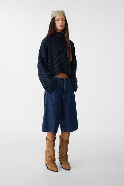 KURGAN TEKSTİL Women's Turtleneck Knitwear Sweater