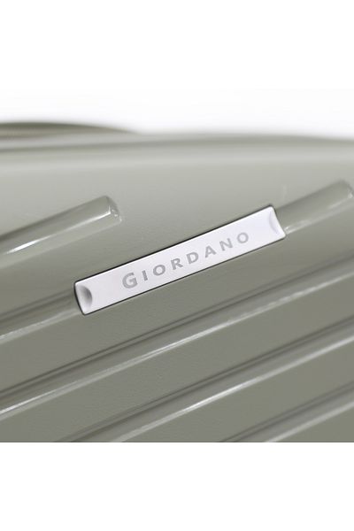 Giordano Polypropylene Cabin Size Trolley,25/16703-20t Olive With Double Spinner Wheels