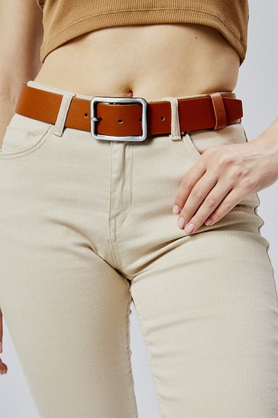 derikem Curea de damă elegantă din piele naturală 100% 4 cm