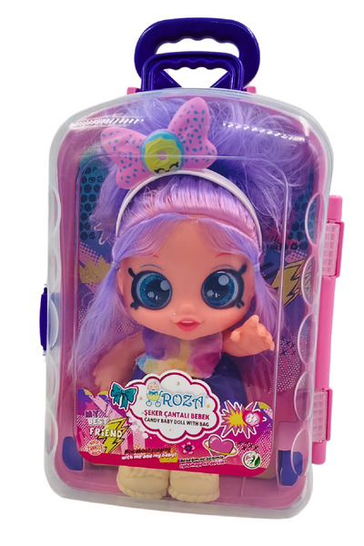 Global Toys Sesli & Taşınabilir Çantalı Şeker Kız Bebek – 42 Cm – Renkli Saçlı – 2 Yaş