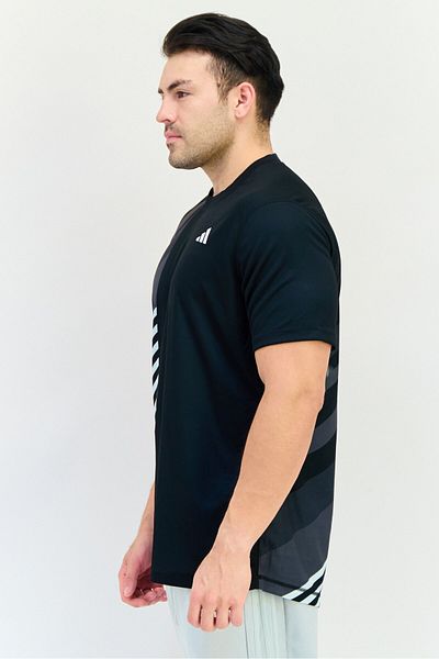 adidas Men Sportswear Fit Short Sleeves Training Jersey Shirt, Black