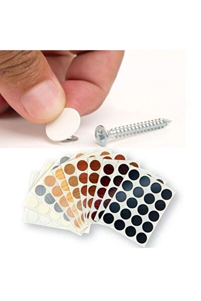 Sucuoğlu Yapışkanlı Vida Gizleme Yapıştırma Vida Tapası Tıpası(50 Adet) - Açık Antik