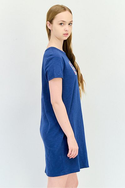 GAP Women Brand Logo Mini Dress, Blue