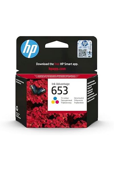HP خرطوشة حبر HP 653 ثلاثية الألوان الأصلية