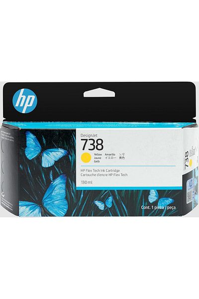 HP HP DesignJet Ink Cartridge Yellow 738 130ml