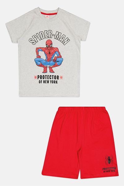Marvel Kids Boy 2 Pieces Spiderman Pajama Set, Multicolor