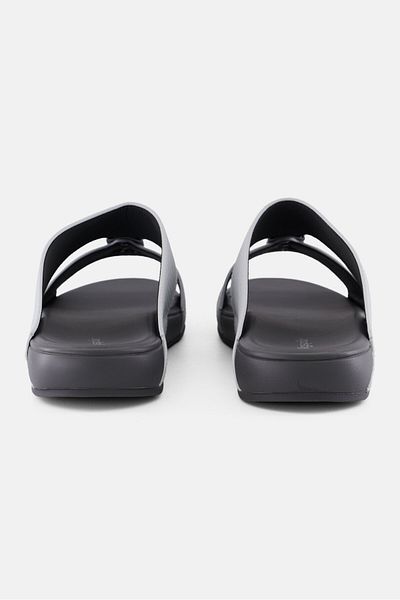 Algspar Men Double Strap Slip On Arabic Sandals, Grey