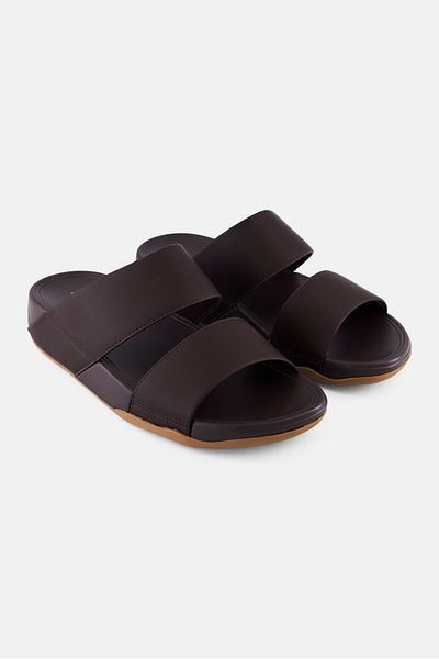 English Laundry Men 2 Strap Slip On Arabic Sandals, Coffee