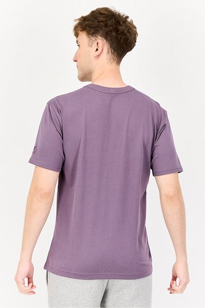 New Balance Men Relaxed Fit Short Sleeve Outdoor T-Shirt, Purple