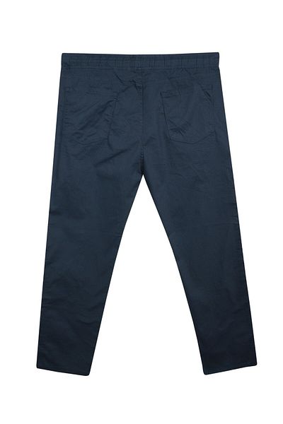 tambattal Large Size Lace-Up Gabardine Trousers Indigo
