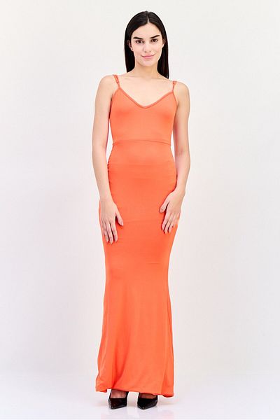 Public Desire Women Plain Maxi Dress, Red