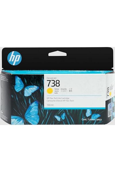 HP HP DesignJet Ink Cartridge Yellow 738 130ml
