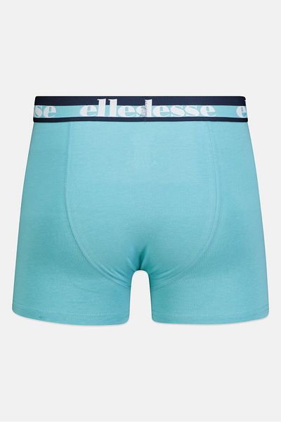 Ellesse Men 3 Piece Brand Logo Trunks, Navy/Grey/Green