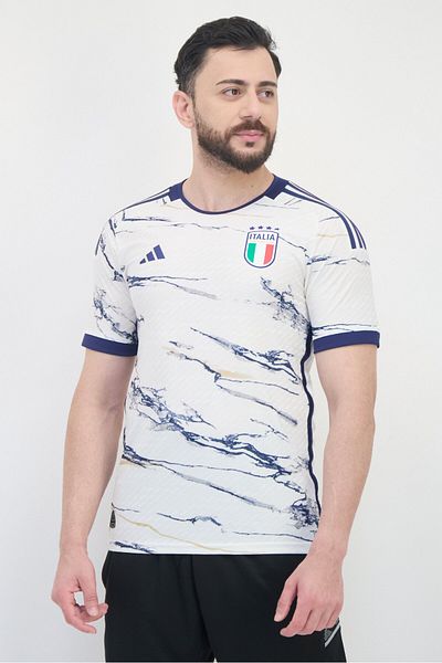 adidas Men Sportswear Fit Short Sleeves Authentic Away Football Jersey, Multicolor