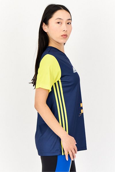 adidas Women Sportswear Fit Khelo India Training Jersey, Navy