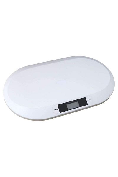 SIKS Electronic Baby Scale, 20kg, Precise Sensor, Hold Function, Automatic Shutoff, 56x33 cm, White