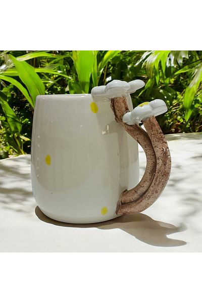 seda seramik Handmade Daisy Special Design Ceramic Coffee Mug Mug Cup 400 ml