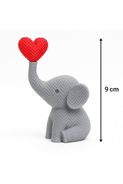 edoy Kalpli Sevimli Fil Biblo | Dekoratif Masa ve Raf Süsü | Hediyelik Tasarı...