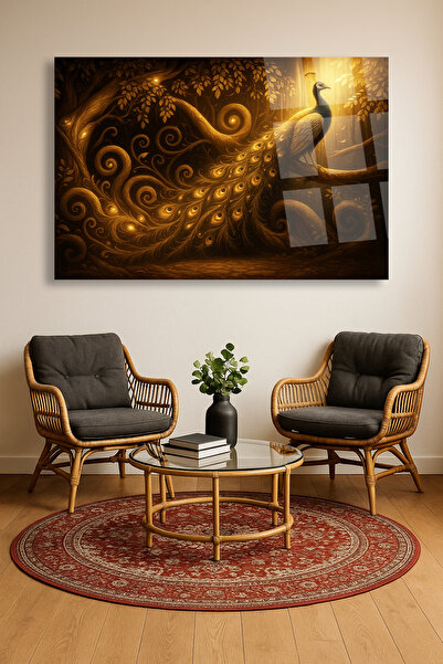 TAULART DIZAJN ZLATNOG PAUNA ULTRA ŽIVOPISNE BOJE NELOMILOVITI LUKSUZNI MODER...