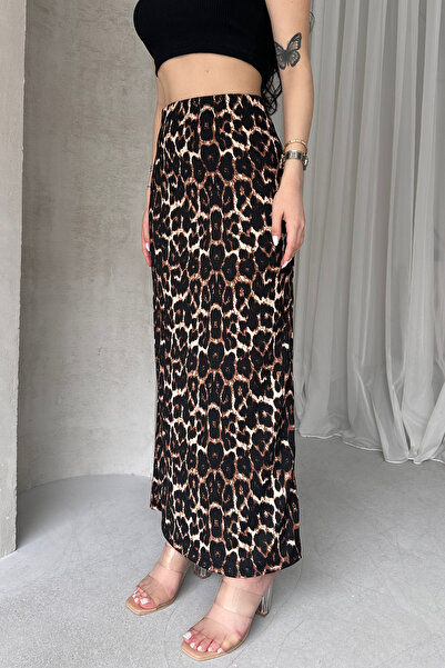 New Now Leopard Print Wrap Pen Skirt