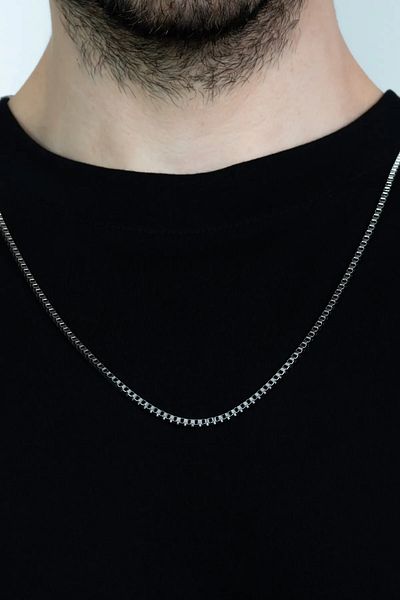 MELENY Cube Model Stainless Steel Men's Necklace Chain Does Not Tarnish