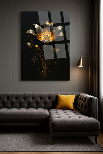 TAULART PROZIRNI ZLATNI CVETNI DIZAJN ULTRA ŽIVOPISNE BOJE NELOMIJIVO LUKSUZN...