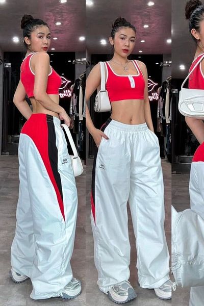 SEFUR Trend Y2K Baggy Parachute Pants Sweatpants Sports Pants Streetwear