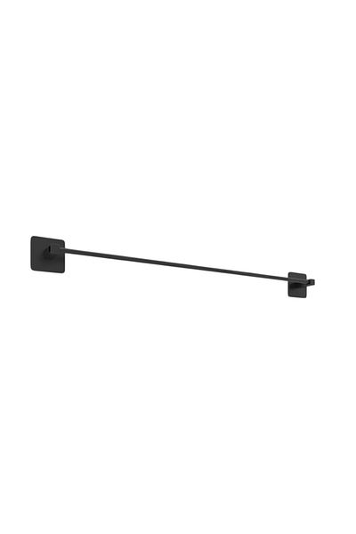 Zethome Set de baie adeziv negru 3 piese Suport pentru prosoape lungi Suport pentru prosoape rotund Suport pentru hârtie deschis