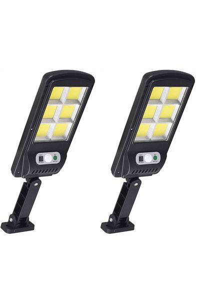 OEM Set of 2 Eldin LED Solar Lamp With 6 Cob, 160 LEDs, Remote Control, Motion Sensor, Ip65, 8-10 Hours